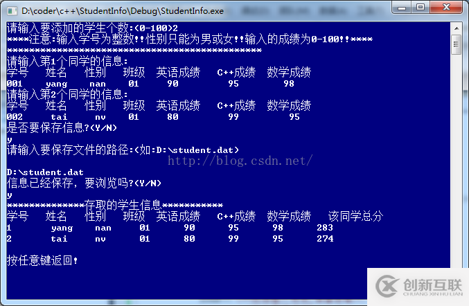 linux下C/C++學生信息管理系統(tǒng)的示例分析
